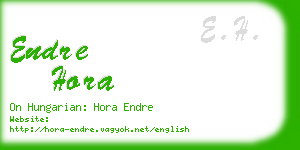 endre hora business card